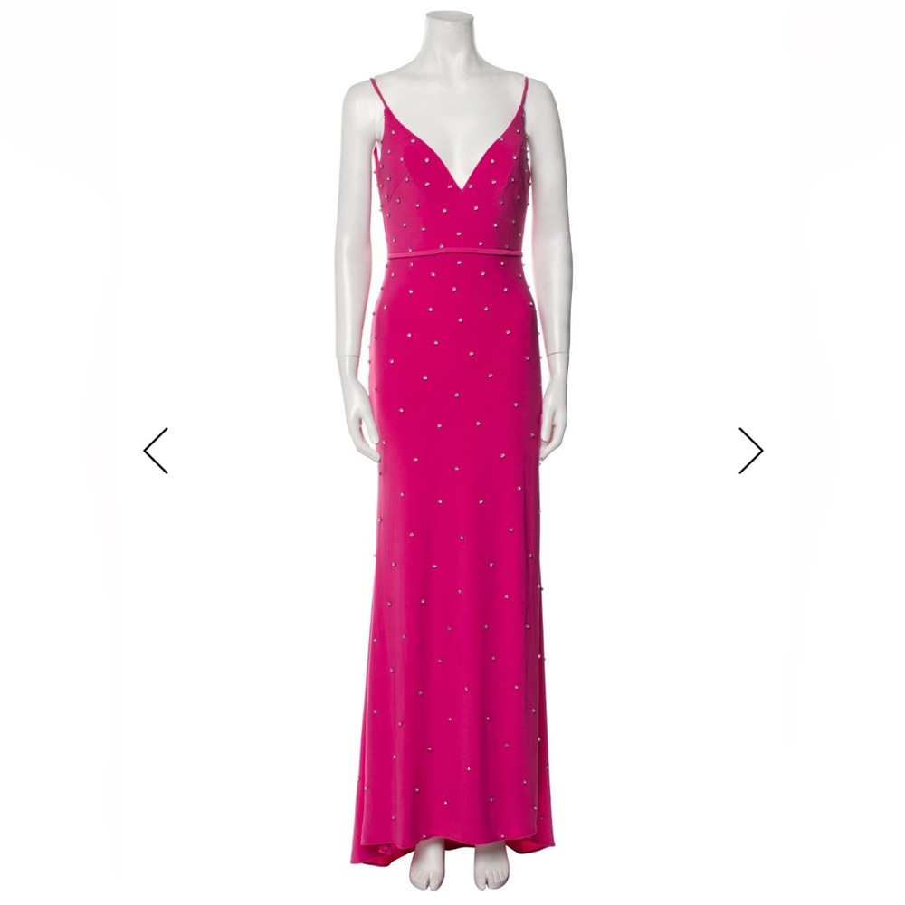 Mac Duggal Fuchsia Maxi Dress